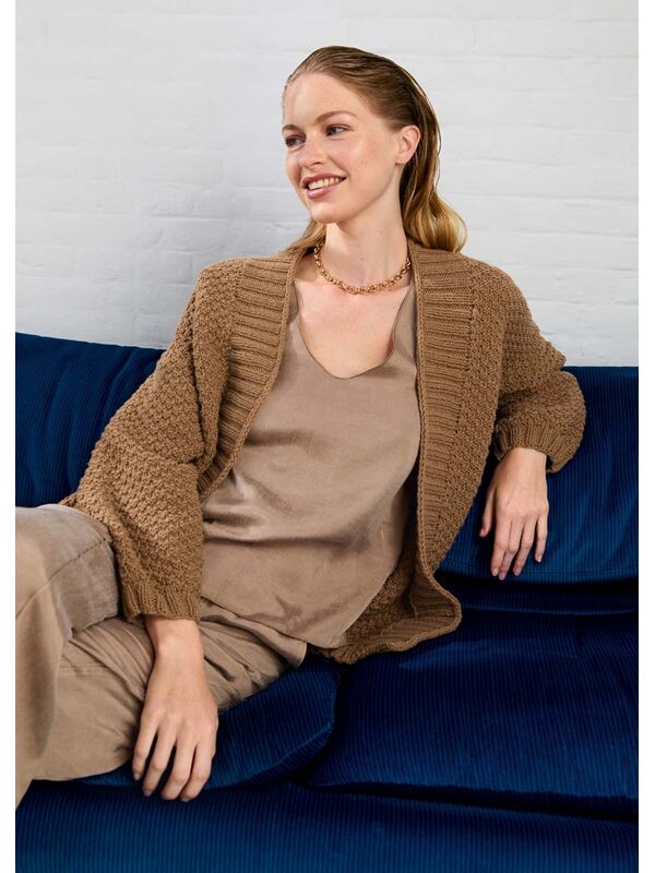 Lana Grossa JAKKE Cashmere Kiss - Strikkeoppskrift (DK)