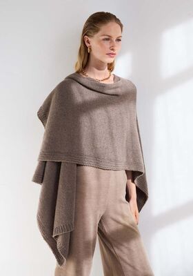 PONCHO Cashmere Kiss - Strikkeoppskrift (SE) fra Lana Grossa