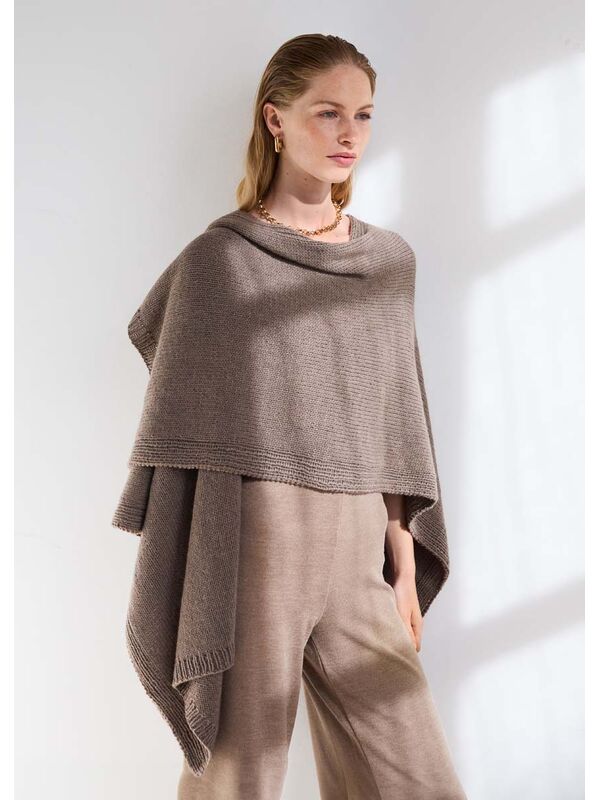 Lana Grossa PONCHO Cashmere Kiss - Strikkeoppskrift (SE)
