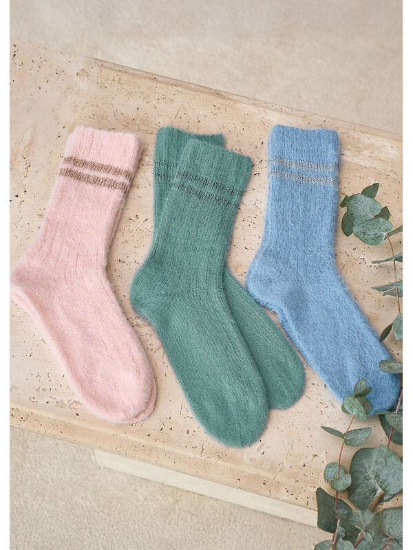 Lana Grossa SOKKER MED GLITTER Cosy Socks & Brillino