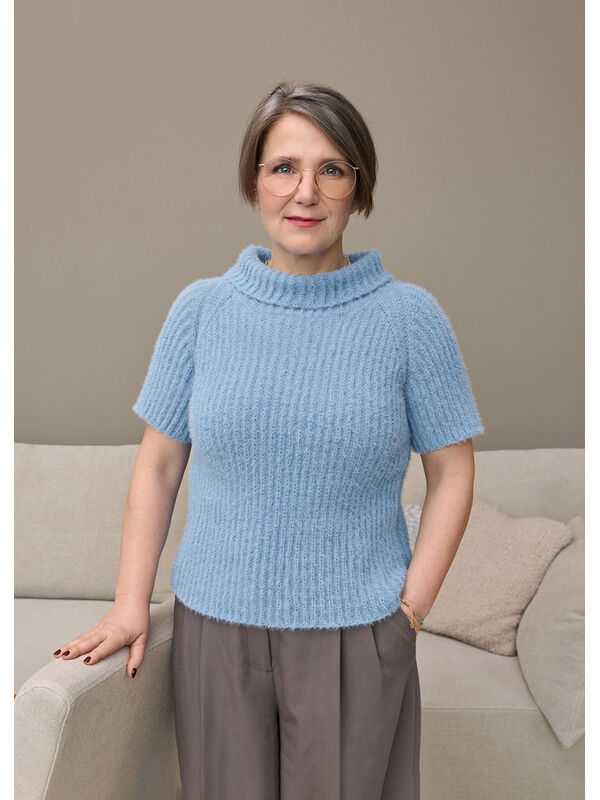 Lana Grossa RAGLANPULLOVER MED HALVE ERMER Cosy Socks