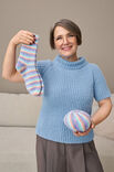 Lana Grossa RAGLANPULLOVER MED HALVE ERMER Cosy Socks