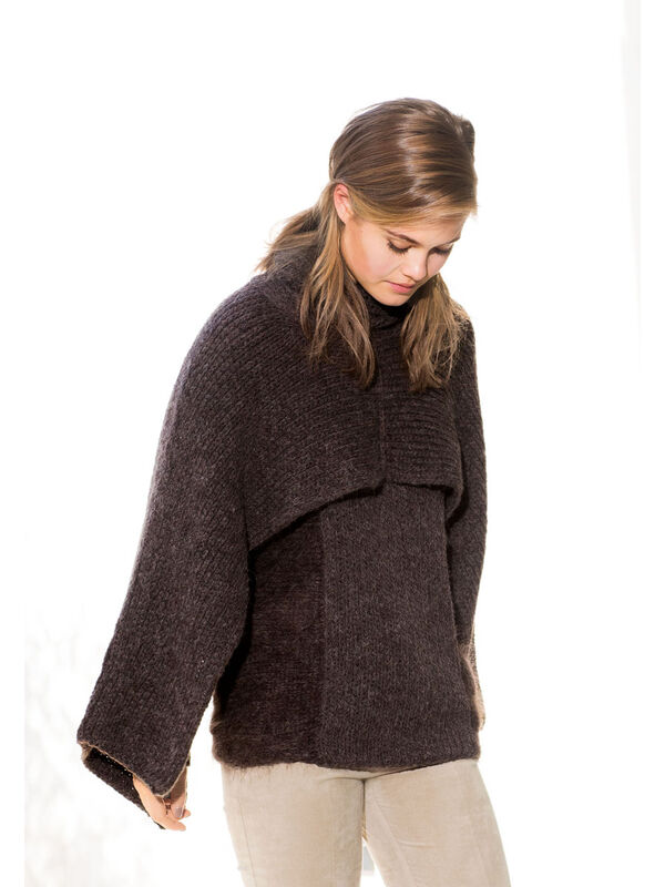Lana Grossa PONCHO Alta Moda Alpaca - Strikkeinstruksjoner (DK)