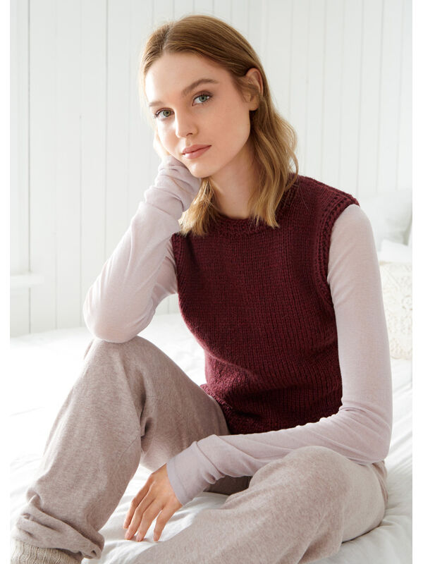 Lana Grossa SLIPOVER Alta Moda Cashmere 16 - Strikkeoppskrift (SE)