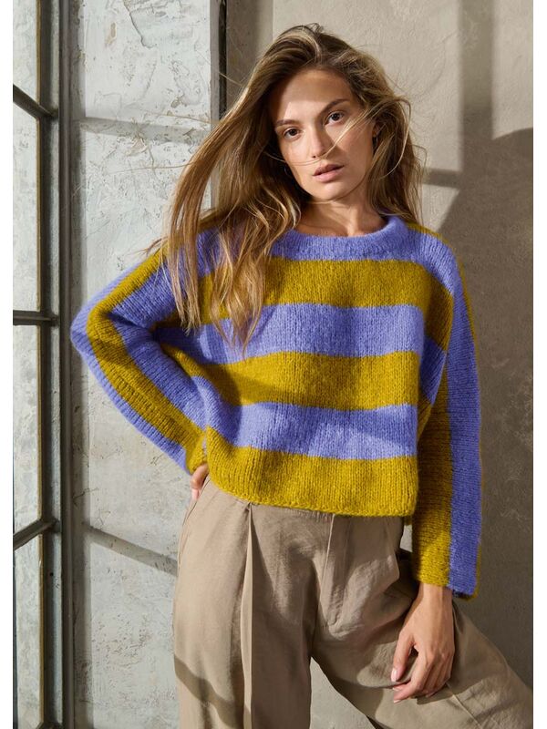 Lana Grossa KORT PULLOVER Alpaca Air - Strikkeoppskrift (SE)