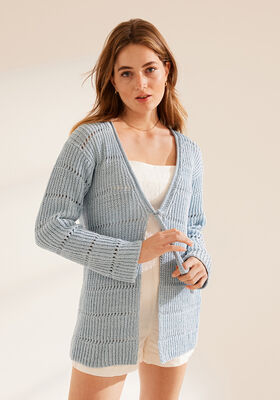 CARDIGAN Elastico - Strikkeoppskrift (DK) fra Lana Grossa