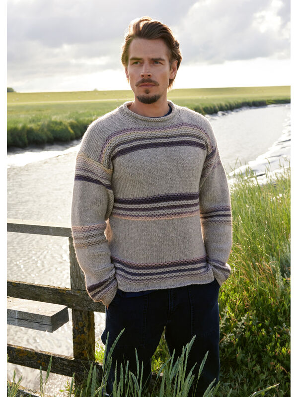 Lana Grossa PULLOVER Cool Merino Big & Pappagallo - Strikkeoppskrift (SE)