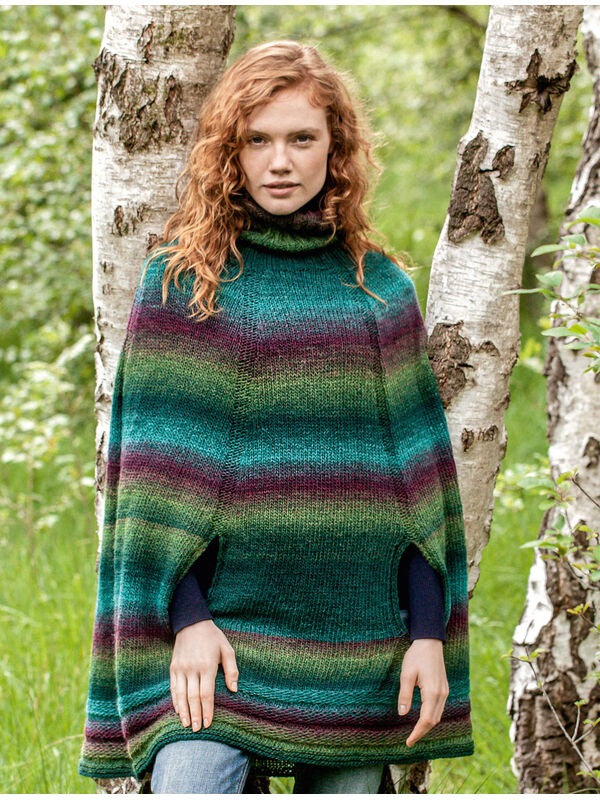 Lana Grossa PONCHO Gomitolo Versione - Strikkeoppskrift (DK)