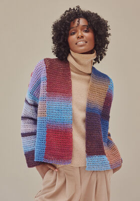 HEKLET LANG CARDIGAN Gomitolo Arte - Hekleoppskrift (SE) fra Lana Grossa