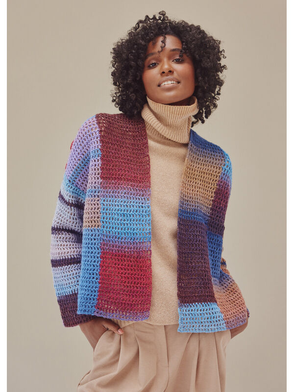 Lana Grossa HEKLET LANG CARDIGAN Gomitolo Arte - Hekleoppskrift (SE)