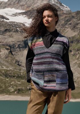 V-SLIPOVER Gomitolo Intenso fra Lana Grossa