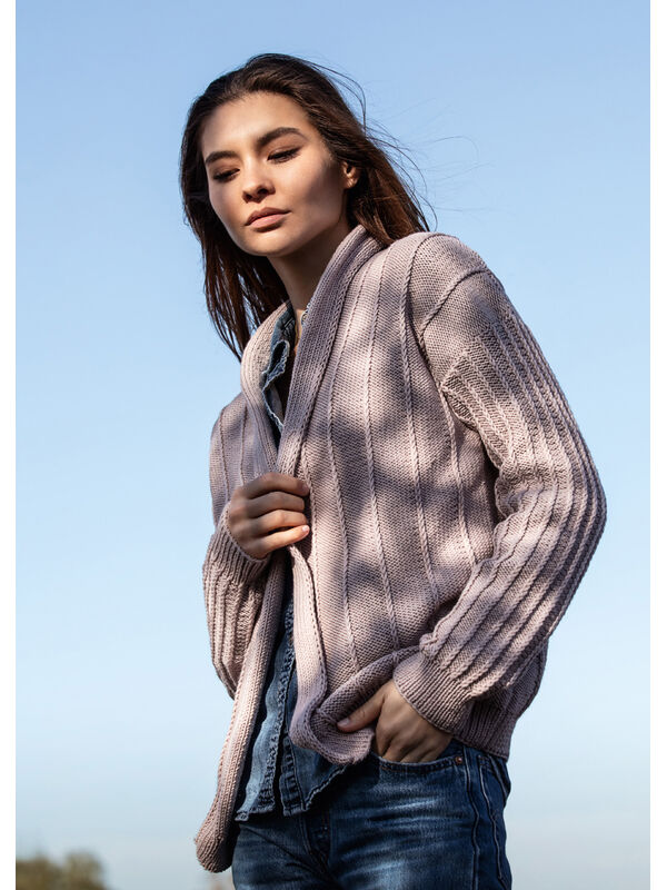 Lana Grossa JAKKE Cool Wool Big - Strikkeoppskrift (NO)