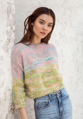PULLOVER Silkhair Hand-dyed - Strikkeoppskrift (NO) fra Lana Grossa