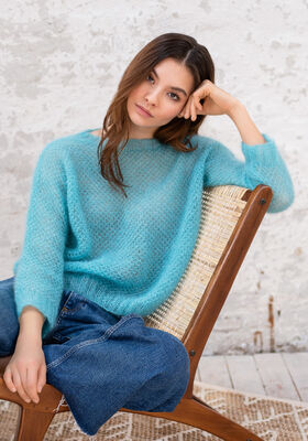 PULLOVER Silkhair Hand-dyed - Strikkeoppskrift (NO) fra Lana Grossa