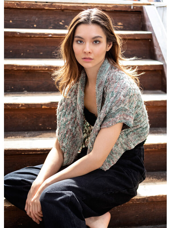 Lana Grossa VEST Ecopuno Hand-dyed - Strikkeoppskrift (NO)
