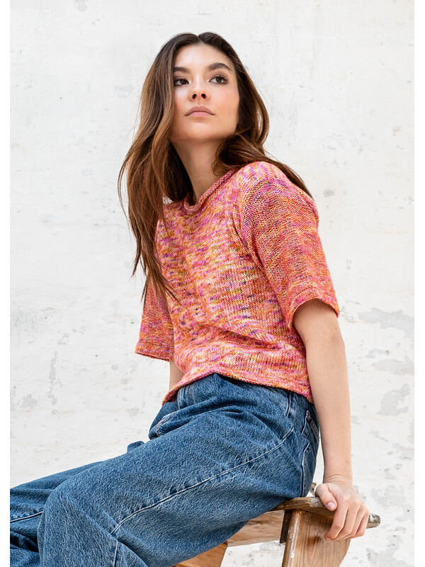 Lana Grossa PULLOVER Ecopuno Hand-dyed - Strikkeoppskrift (NO)