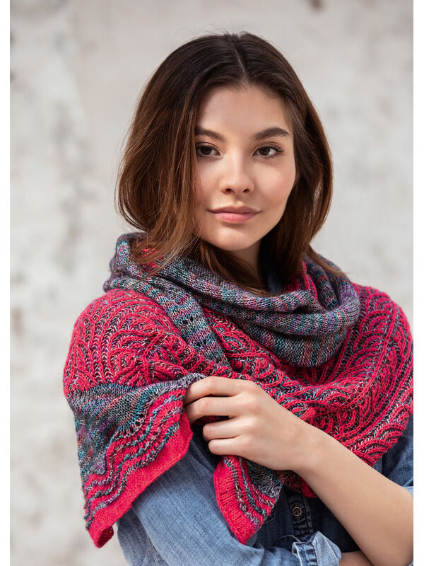 Lana Grossa SKJERF Ecopuno Hand-dyed & Ecopuno - Strikkeoppskrift (NO)