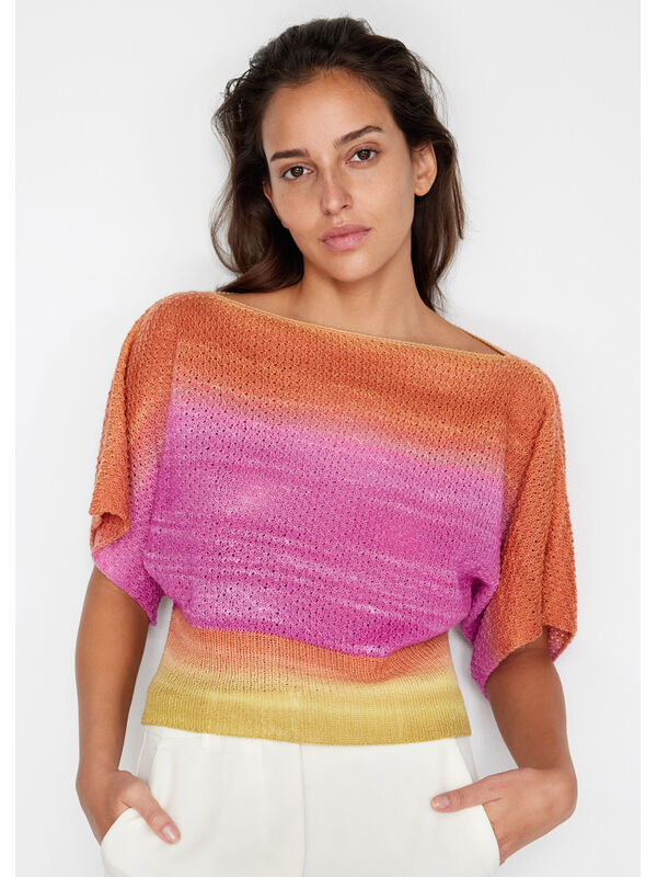 Lana Grossa PULLOVER Cool Wool Lace Hand-dyed - Strikkeoppskrift (DK)