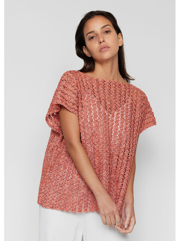 Lana Grossa T-SHIRT Allora Hand-dyed - Hekleoppskrift (DK)