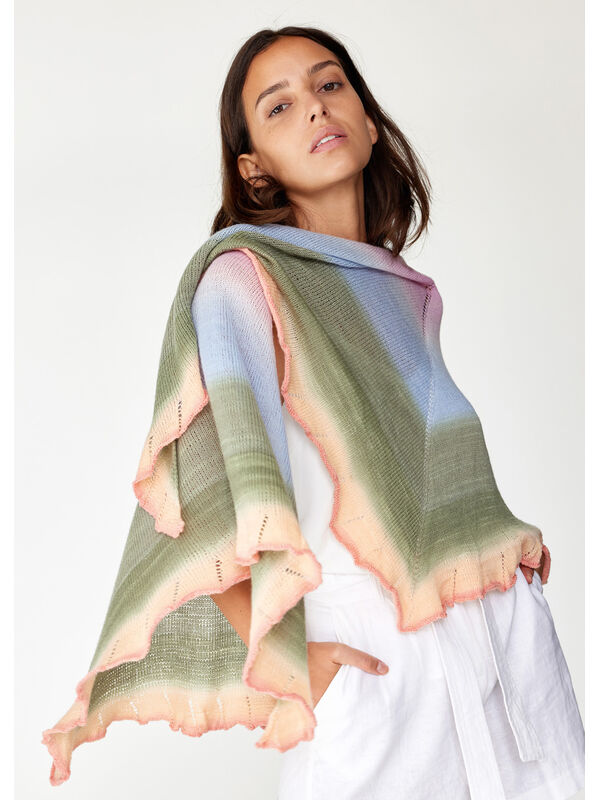 Lana Grossa SJAL Cool Wool Lace Hand-dyed - Strikkeoppskrift (DK)