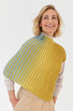 Lana Grossa PONCHO Cool Wool Lace hand-dyed & Cool Wool Lace - Strikkeoppskrift (DK)
