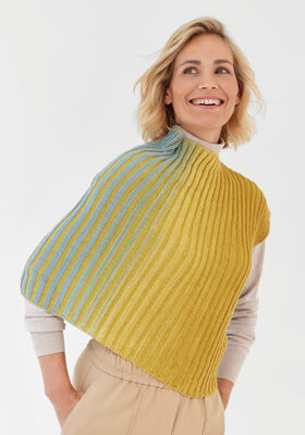 PONCHO Cool Wool Lace hand-dyed & Cool Wool Lace - Strikkeoppskrift (DK) fra Lana Grossa