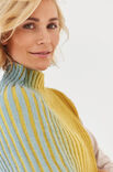 Lana Grossa PONCHO Cool Wool Lace hand-dyed & Cool Wool Lace - Strikkeoppskrift (DK)