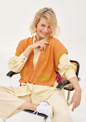 VEST Cool Wool Lace Hand-dyed & Ecopuno - Strikkeoppskrift (DK) fra Lana Grossa