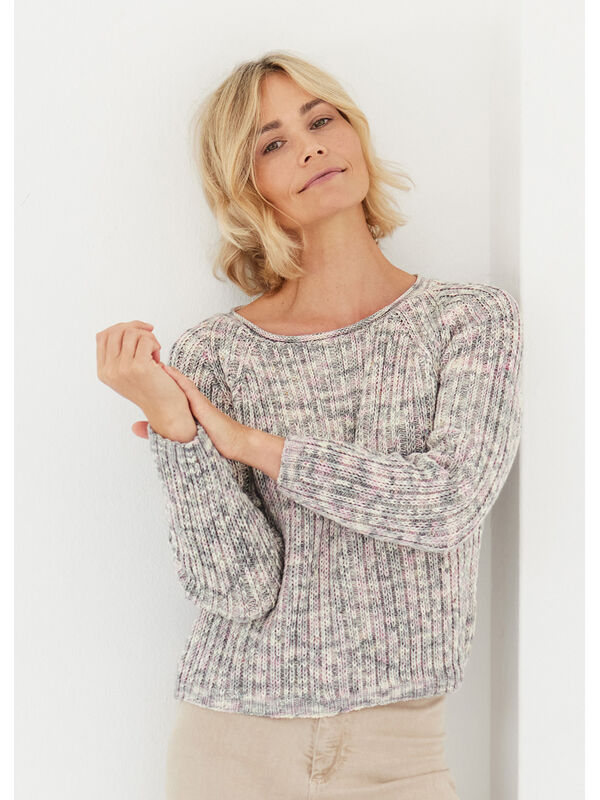 Lana Grossa PULLOVER Cool Wool Hand-dyed - Strikkeoppskrift (DK)