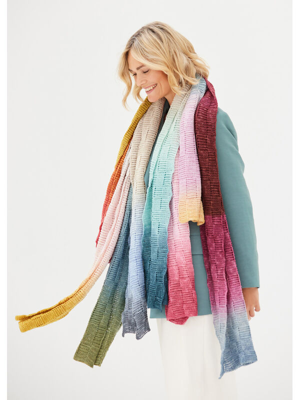Lana Grossa HEKLET SJAL Cool Wool Lace Hand-dyed - Hekleoppskrift (DK)