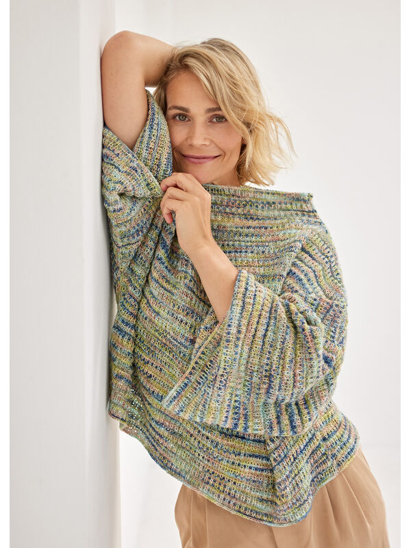 Lana Grossa PULLOVER Ecopuno Hand-dyed - Strikkeoppskrift (DK)