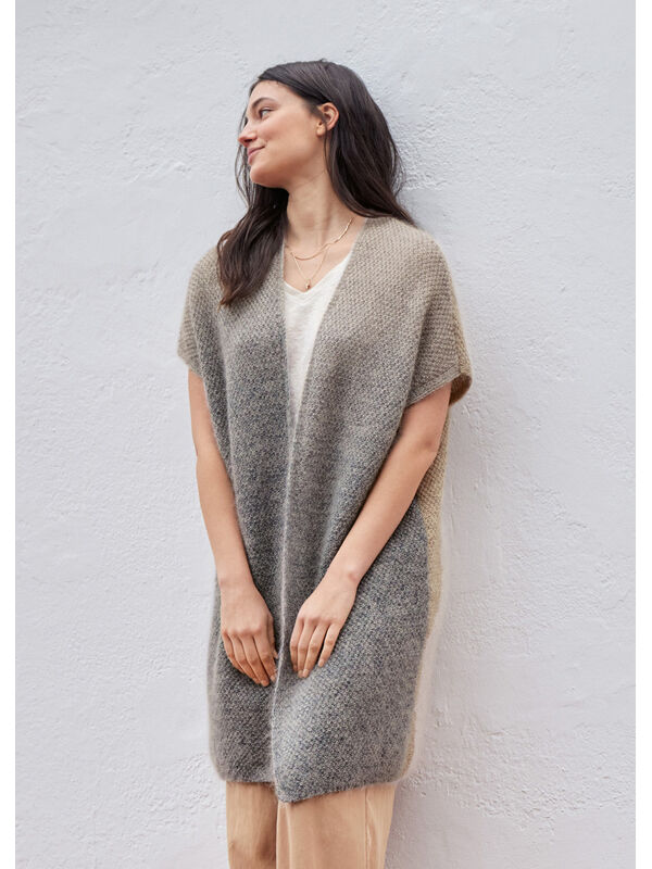Lana Grossa CARDIGAN Cool Wool Lace hand-dyed, Cool Wool Lace & Silkhair - Strikkeoppskrift (DK)