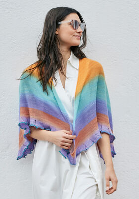 SKJERF Cool Wool Lace hand-dyed - Strikkeoppskrift (DK) fra Lana Grossa