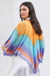 Lana Grossa SKJERF Cool Wool Lace hand-dyed - Strikkeoppskrift (DK)