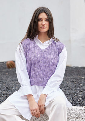 TOP Allora hand-dyed - Strikkeoppskrift (DK) fra Lana Grossa