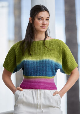 PULLOVER Cool Wool Lace Hand-dyed - Strikkeoppskrift (DK) fra Lana Grossa