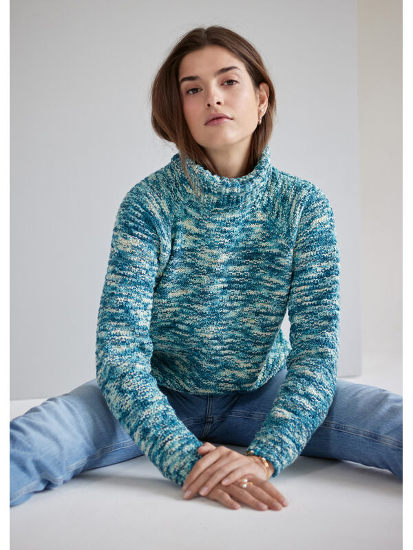 Lana Grossa PULLOVER Cool Wool hand-dyed - Strikkeoppskrift (SE)
