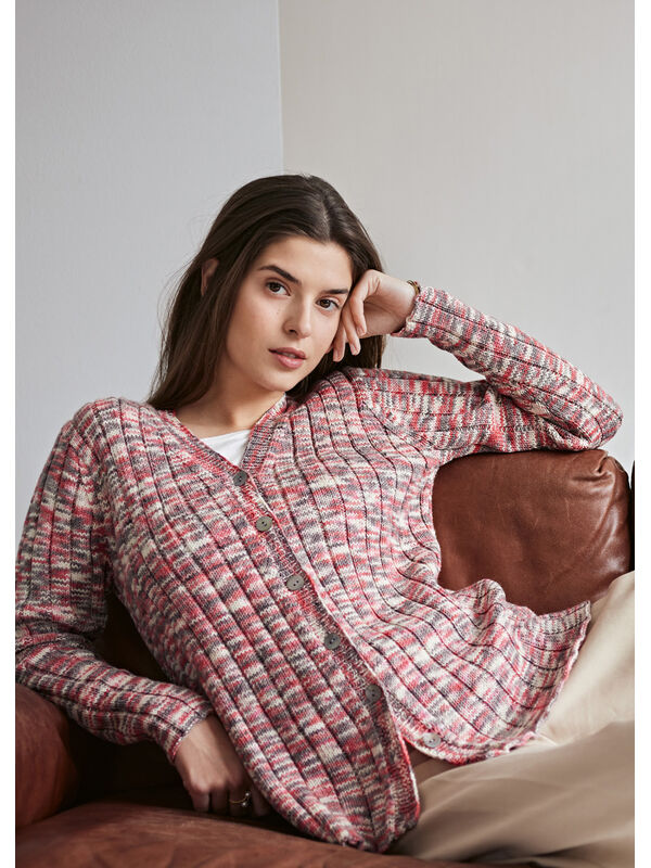 Lana Grossa JAKKE Cool Wool hand-dyed - Strikkeoppskrift (SE)