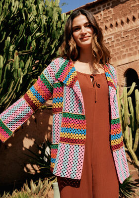HEKLET CARDIGAN Elastico - Hekleopskrift (SE) fra Lana Grossa