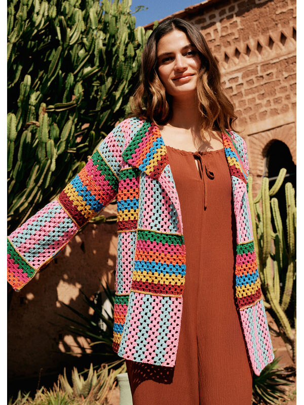 Lana Grossa HEKLET CARDIGAN Elastico - Hekleopskrift (SE)