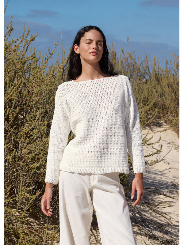 Lana Grossa HEKLET PULLOVER Linissimo - Hekleopskrift (DK)