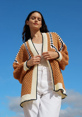 HEKLET CARDIGAN Soft Cotton - Hekleopskrift (DK) fra Lana Grossa