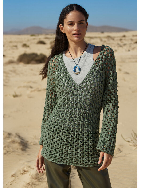 Lana Grossa HEKLET PULLOVER Promessa - Hekleopskrift (NO)