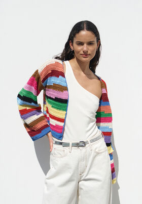 HEKLET CARDIGAN Cotone & Elastico - Hekleopskrift (DK) fra Lana Grossa