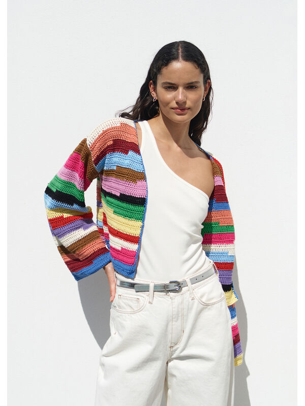 Lana Grossa HEKLET CARDIGAN Cotone & Elastico - Hekleopskrift (DK)