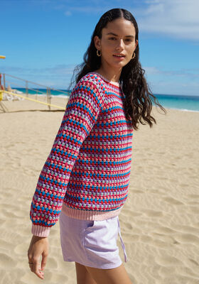 HEKLET RAGLANPULLOVER Elastico - Hekleopskrift (DK) fra Lana Grossa