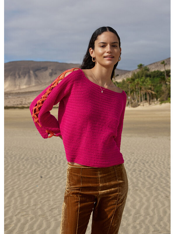 Lana Grossa HEKLET PULLOVER Elastico - Hekleopskrift (DK)