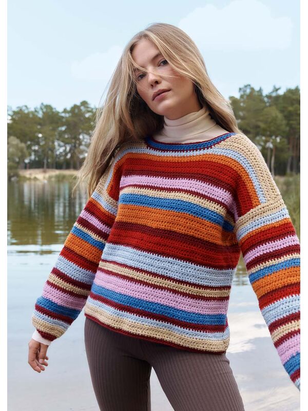 Lana Grossa PULLOVER Cool Merino - Hekleopskrift (NO)