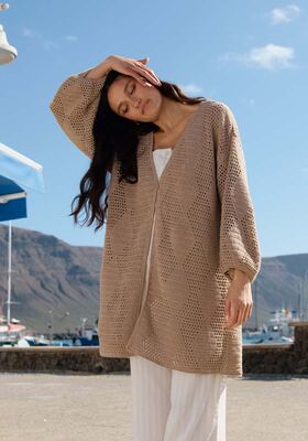 HEKLET HÆKLET LANG CARDIGAN Alta Moda Cotolana - Hekleopskrift (NO) fra Lana Grossa