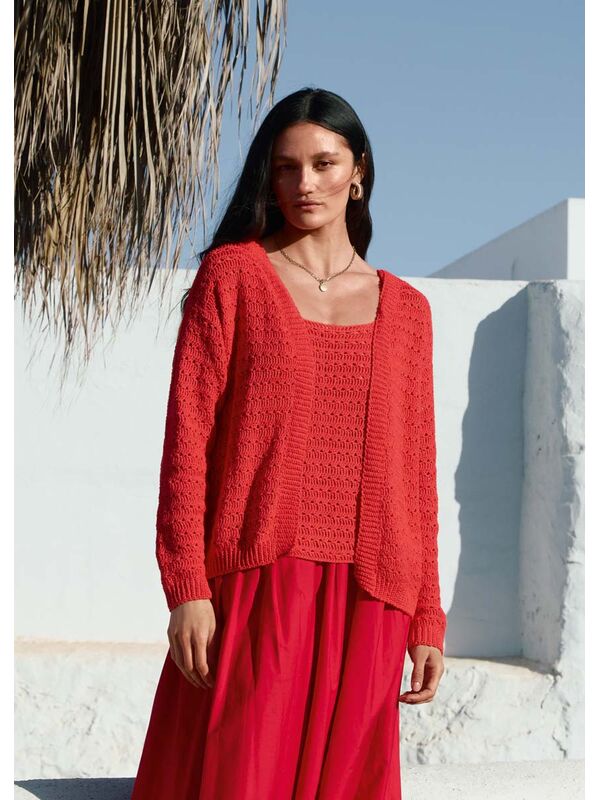 Lana Grossa HEKLET CARDIGAN Summer Cashmere - Hekleopskrift (NO)